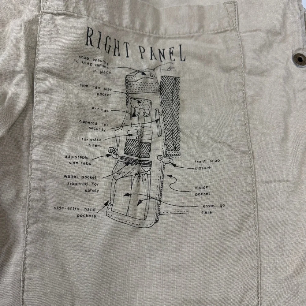Banana Republic Safari Photography Vest Mens Medium Khaki Multi-Pocket Utility